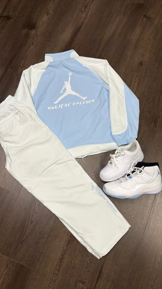 Supreme x Jordan Baby Blue Track Fit