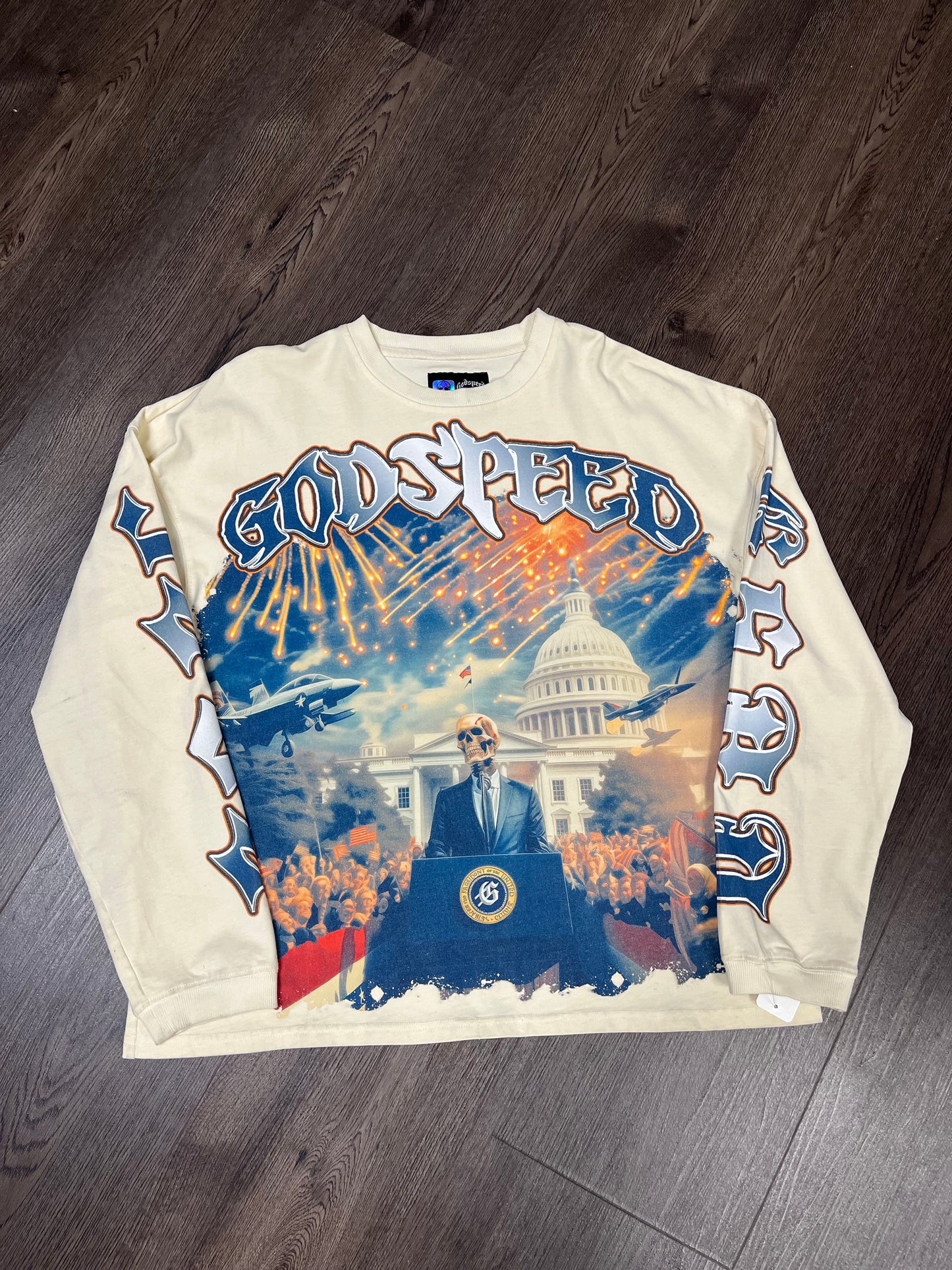 Godspeed Presidential Longsleeve Cream Blue