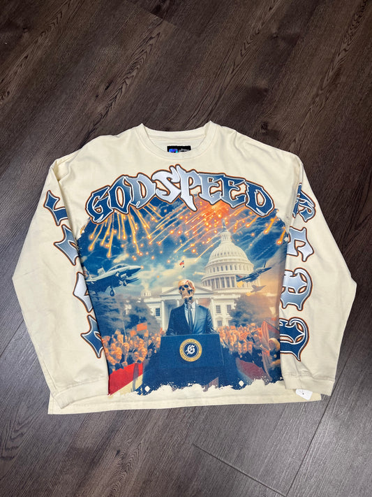 Godspeed Presidential Longsleeve Cream Blue