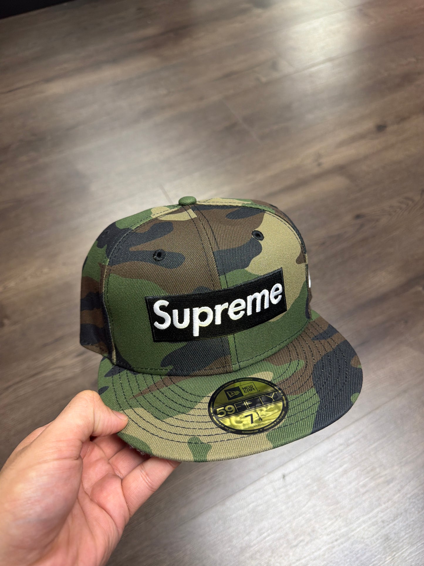 Supreme Camo Box Logo Fitted Hat
