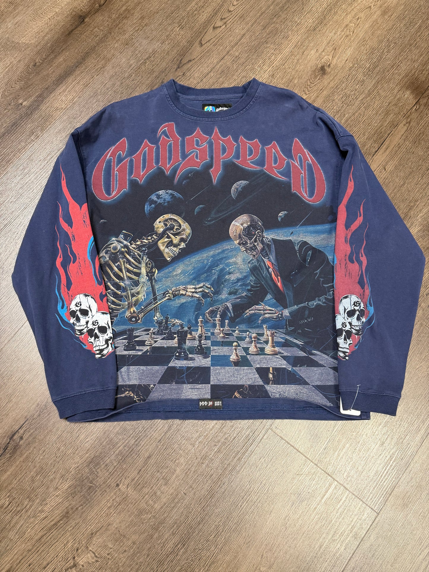 Godspeed Chess Blue/Red Long-Sleeve
