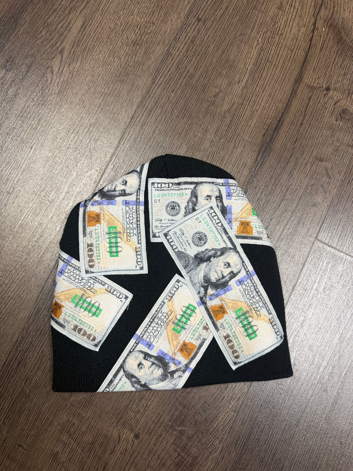 Supreme Black Money Beanie