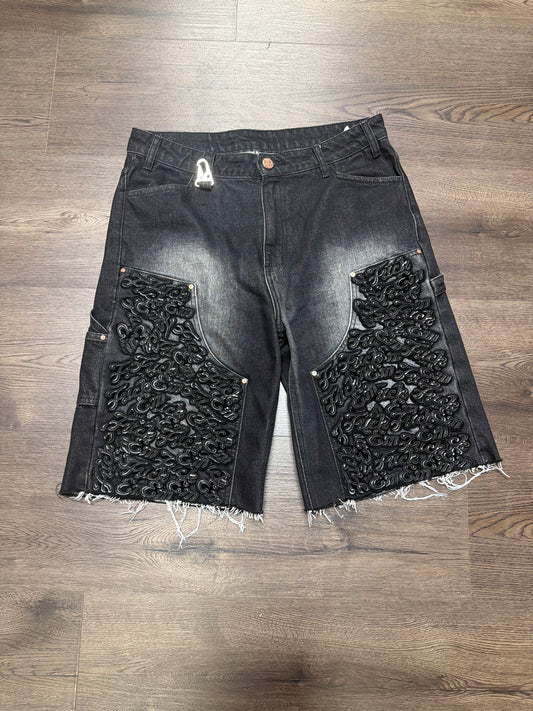 Fuck Em Carpenter Jorts Black