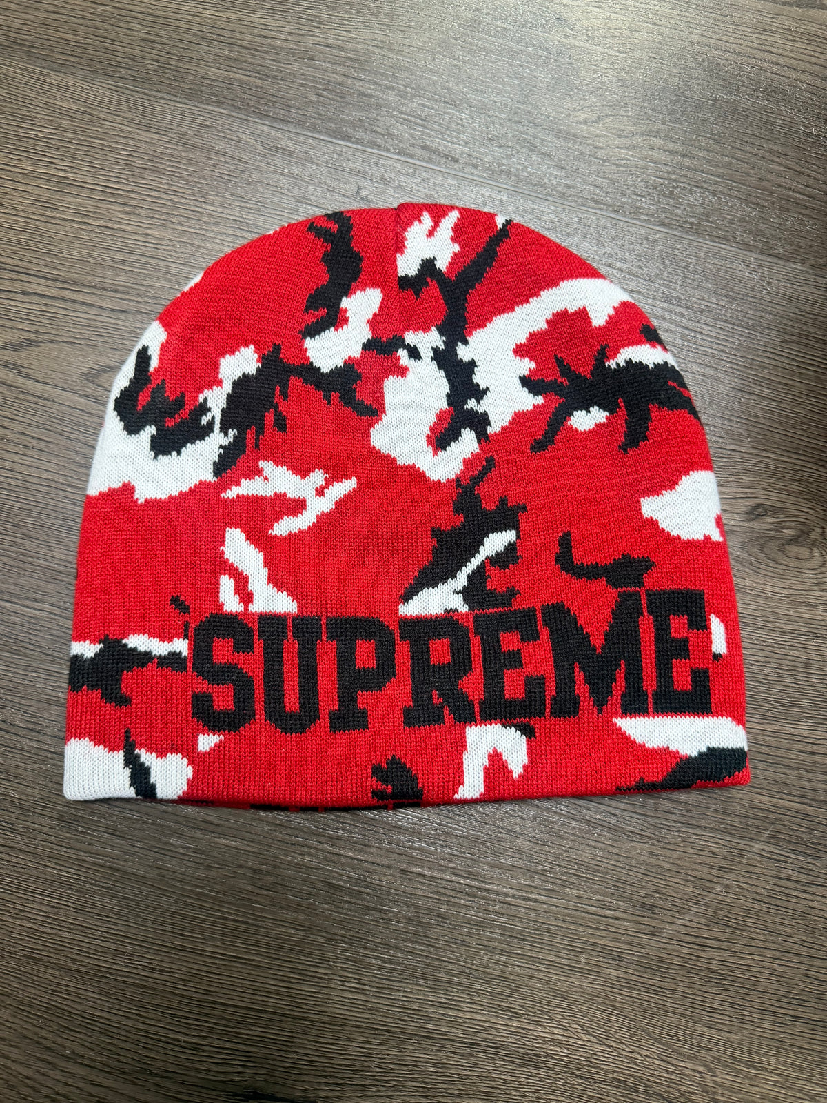 Supreme Red Camo Beanie