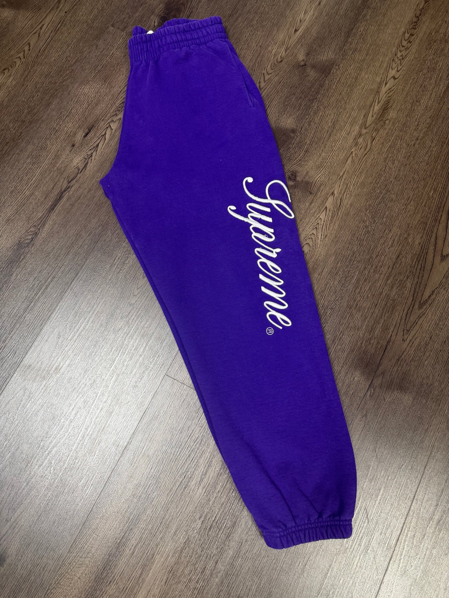 Supreme Purple Script Jogger