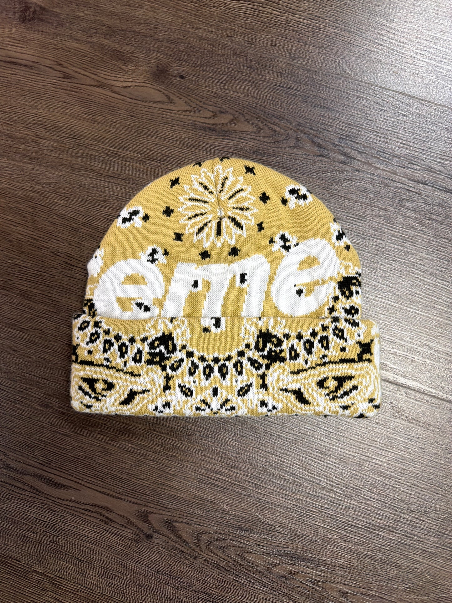 Supreme Yellow Bandana Big Bogo Beanie