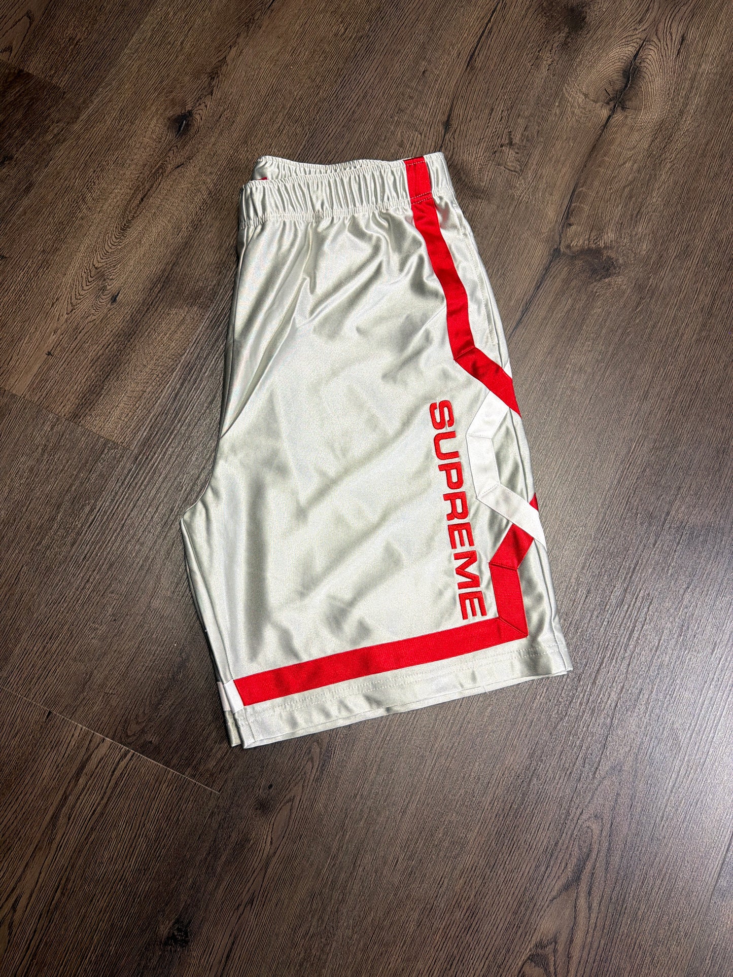 Supreme Grey Red Shorts