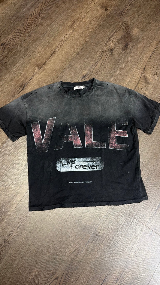 Vale Forever Black Red Faded Tee