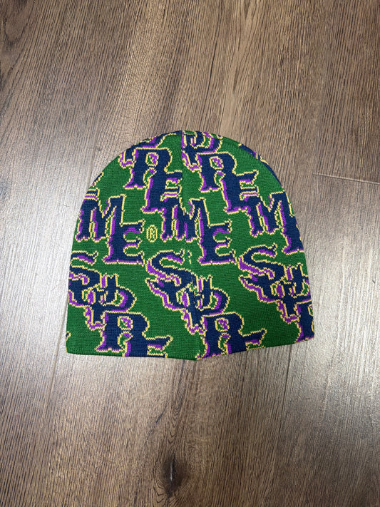 Supreme Green Outline Beanie