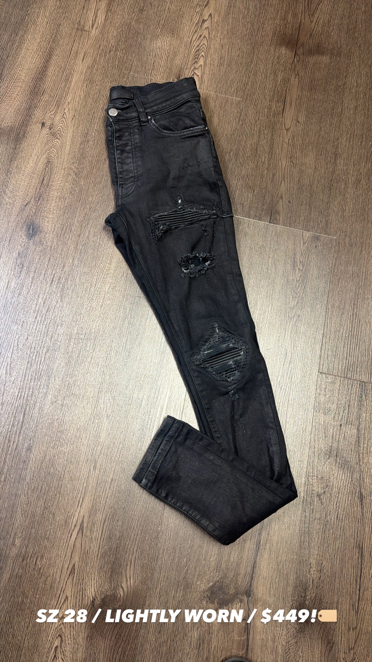 Amiri MX 1 Black Wax Patch