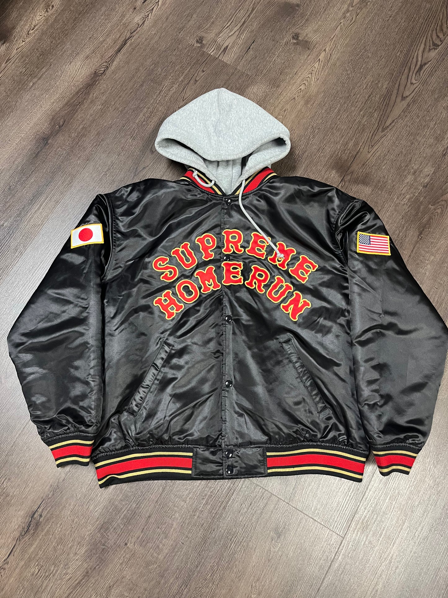 Supreme Homerun Satin Varsity Jacket