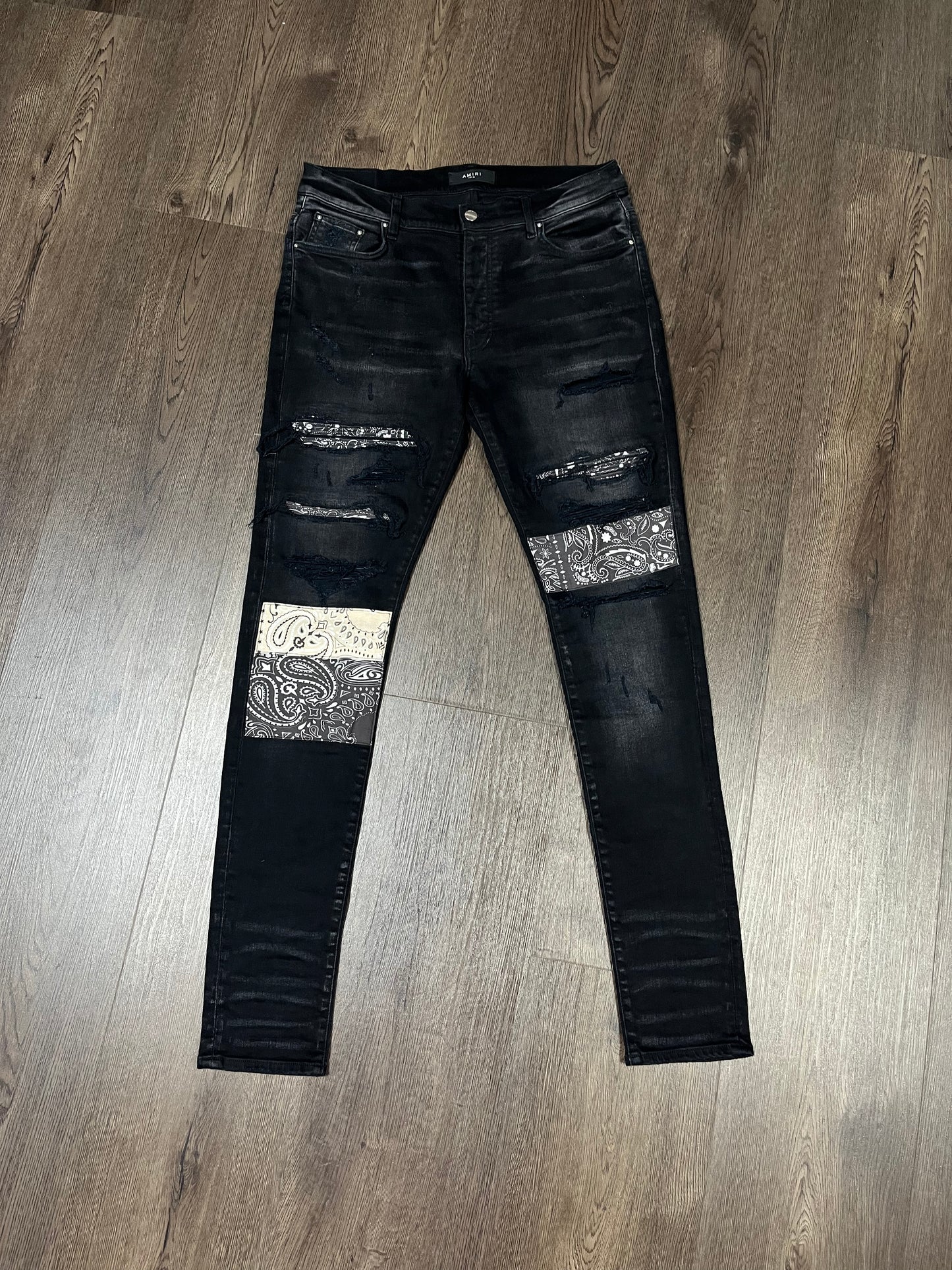 Amiri MX 1 Black Cream Bandana