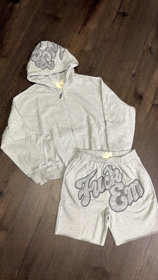 Fuck Em Grey Short Set