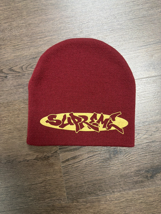 Supreme World Order Burgundy Beanie