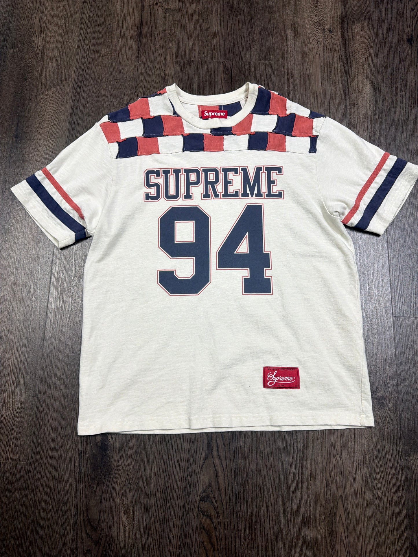 Supreme Navy Red Quilt Tee