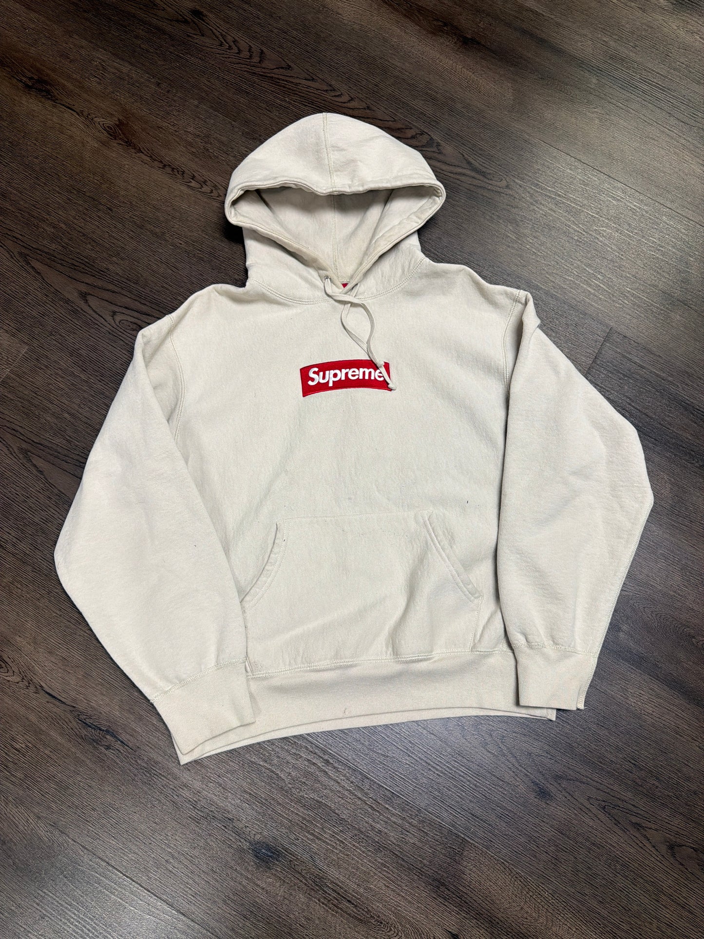 Supreme Cream Box Logo Hoodie