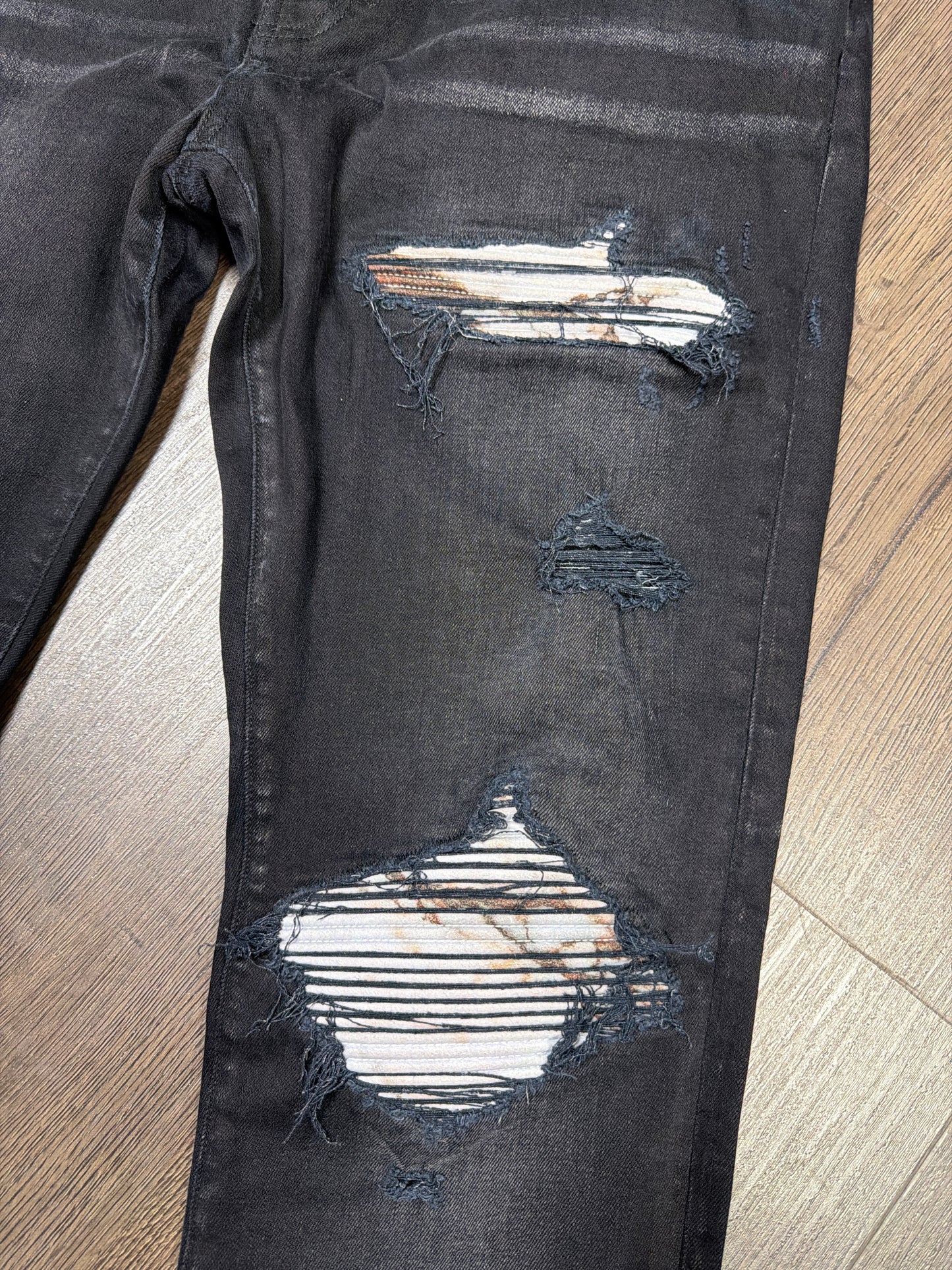 Amiri MX 1 Brown White Marble Patch