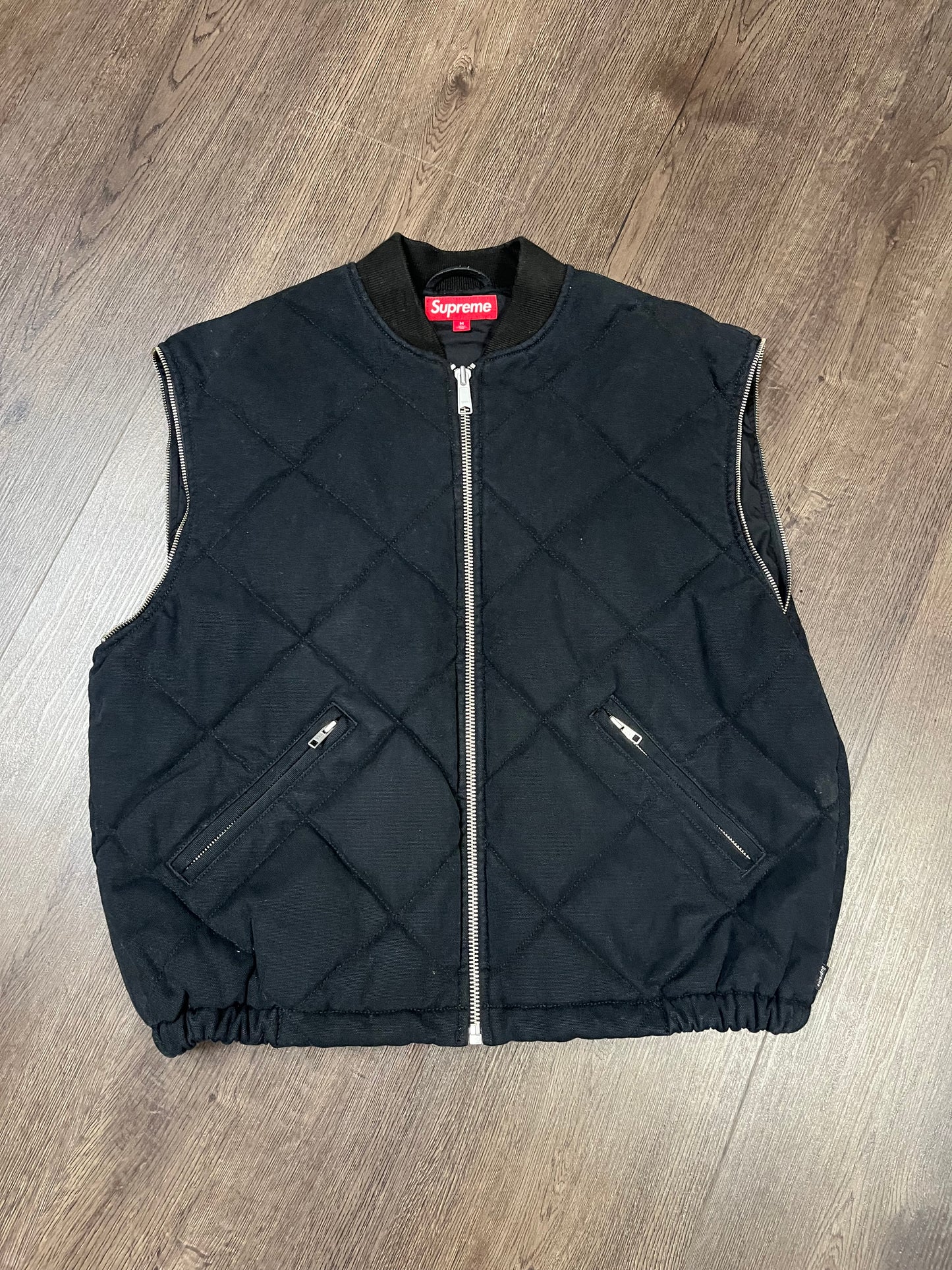Supreme Black Vest Zip Up
