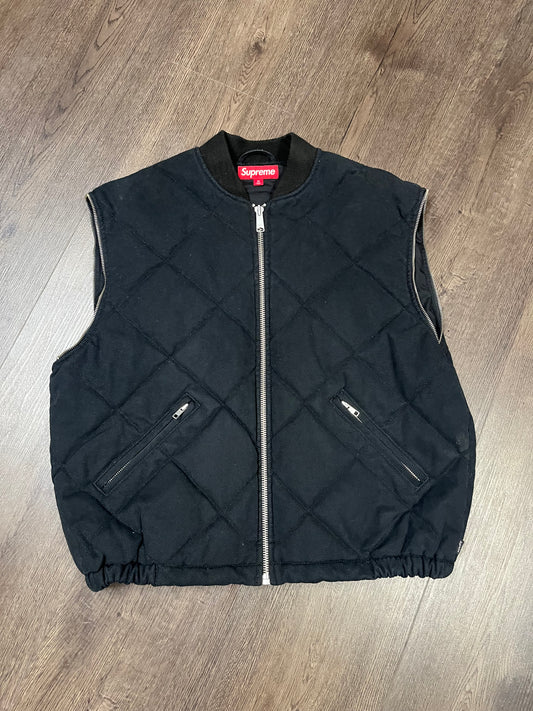 Supreme Black Vest Zip Up