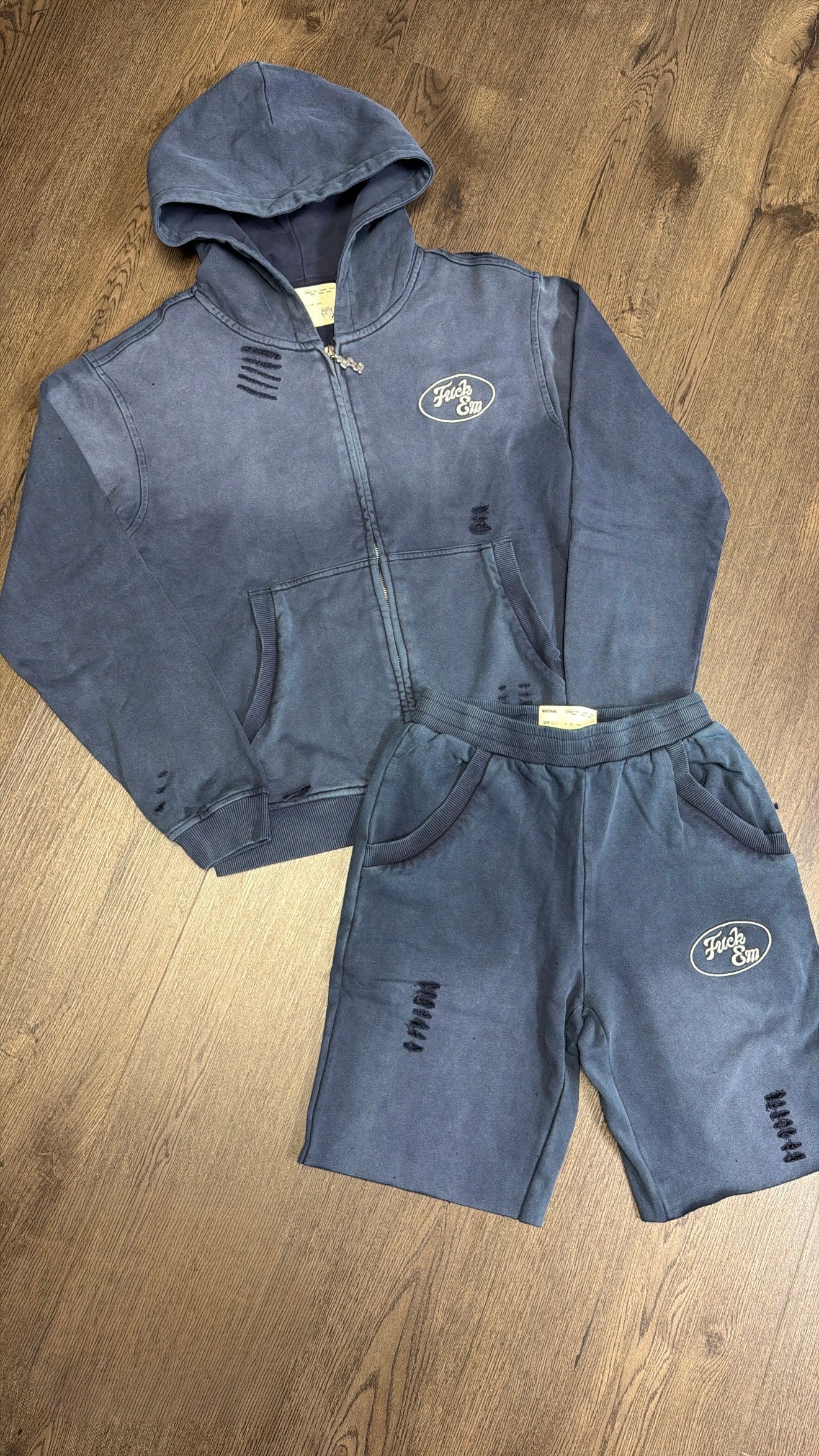 Fuck Em Navy Short Set