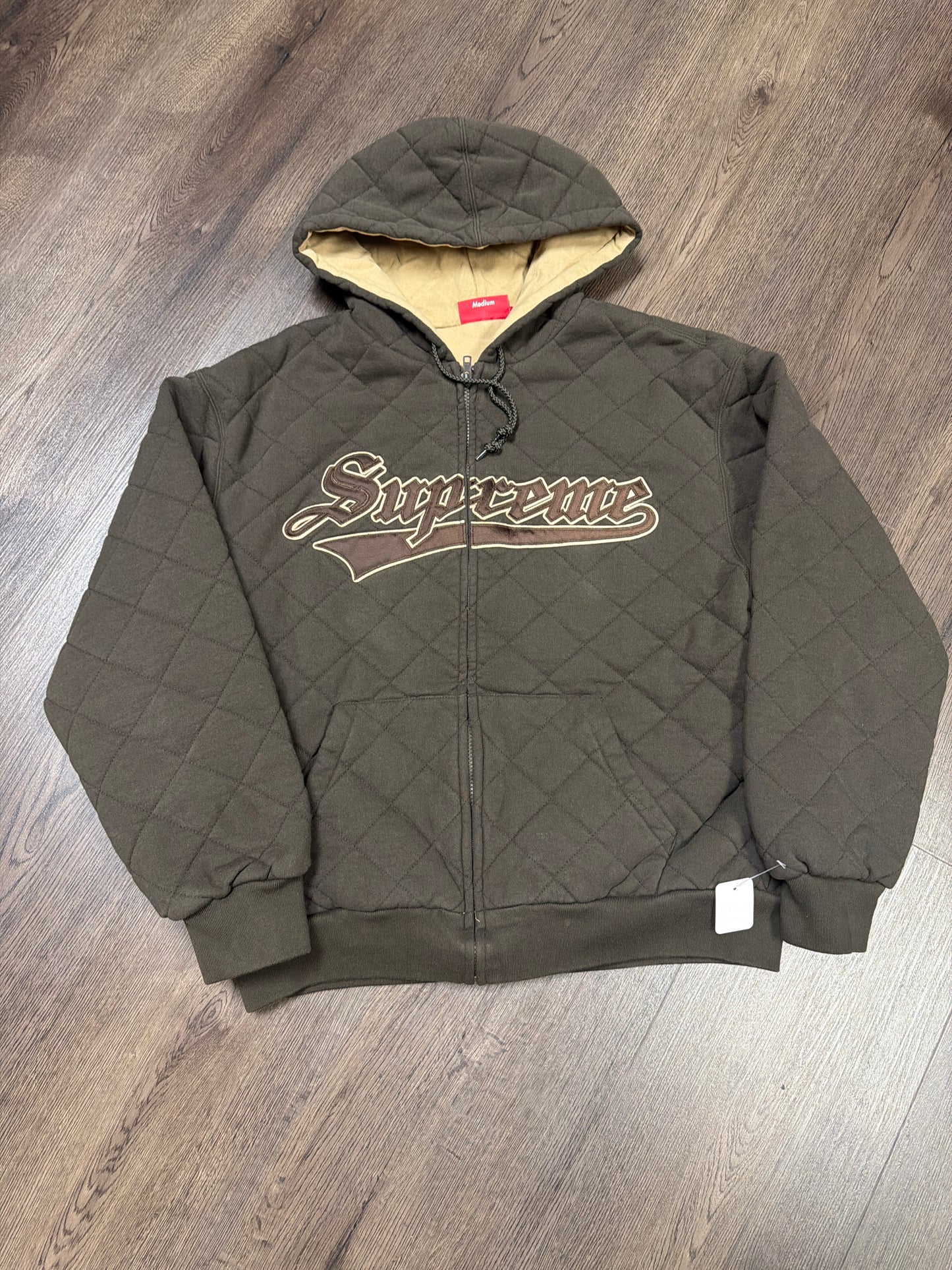 Supreme Brown Quilt Zip Up