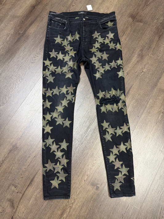 Amiri MX 1 Olive Stars Patch