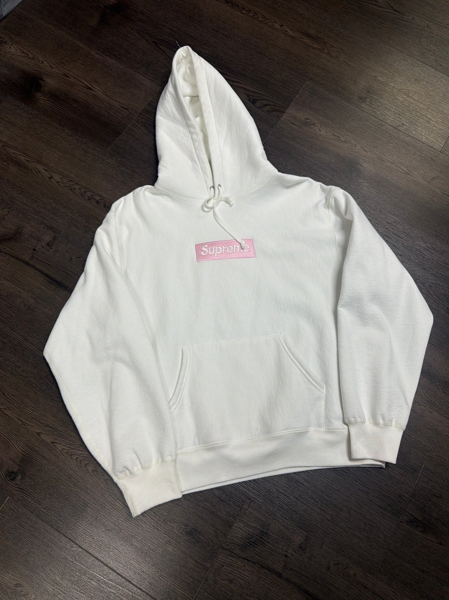 Supreme Pink Box Logo Hoodie
