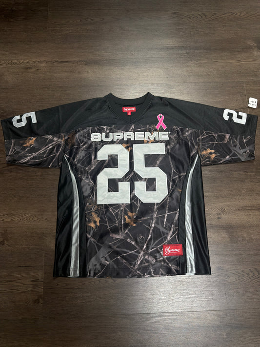 Supreme Breast Cancer Awareness Black Football Jersey