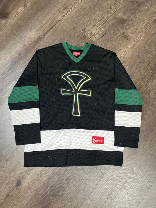 Supreme Black/Green Cross Jersey