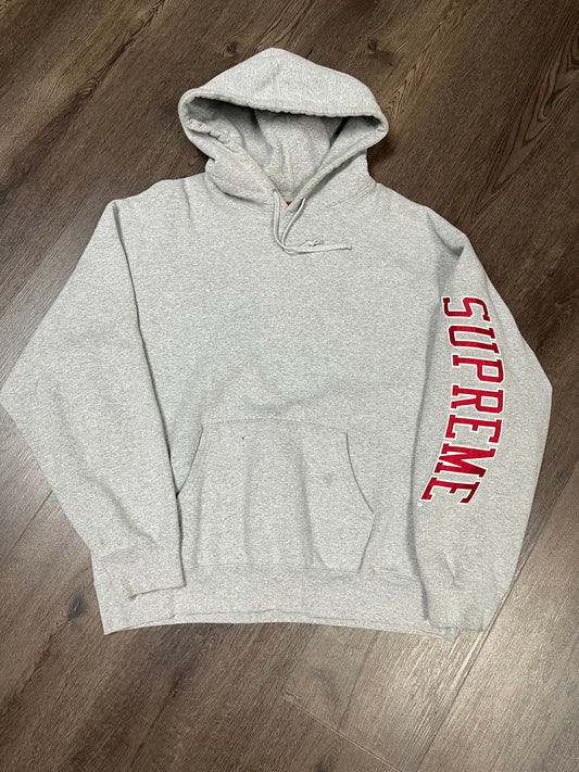 Supreme Sleeve Arc Hoodie Grey/Red