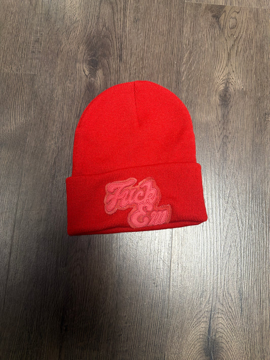 Fuck Em Red Beanie