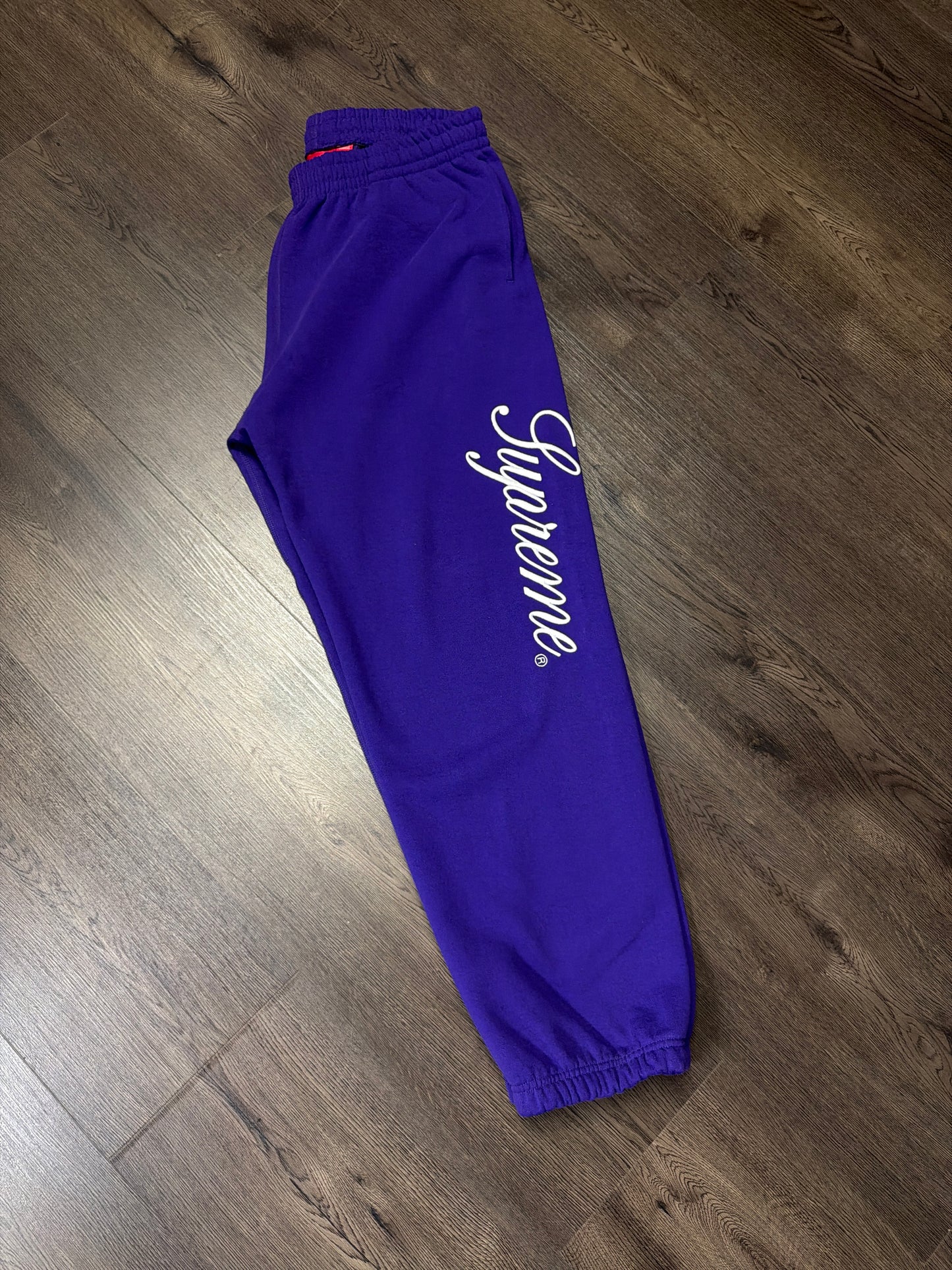 Supreme Purple Script Pants