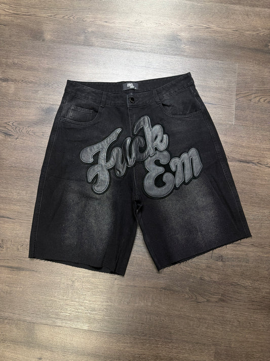 Fuck Em Jorts Black Patch