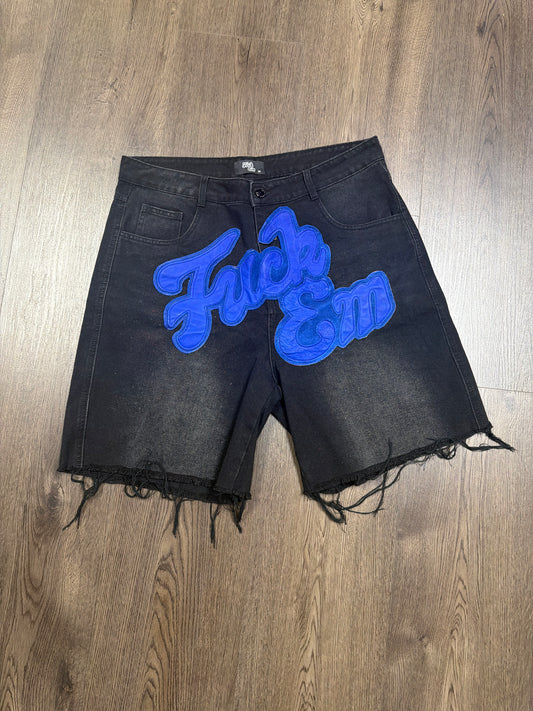Fuck Em Jorts Blue Patch