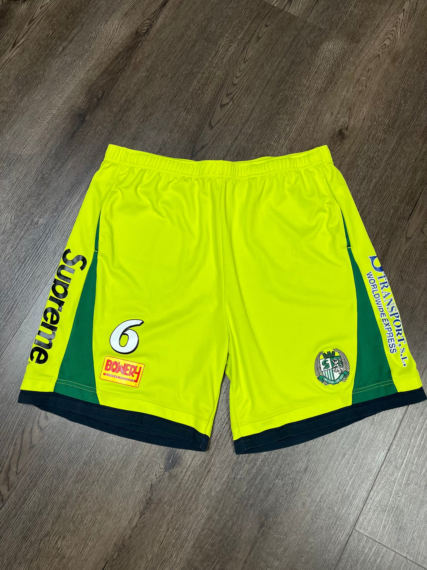 Supreme Bright Green Soccer Shorts