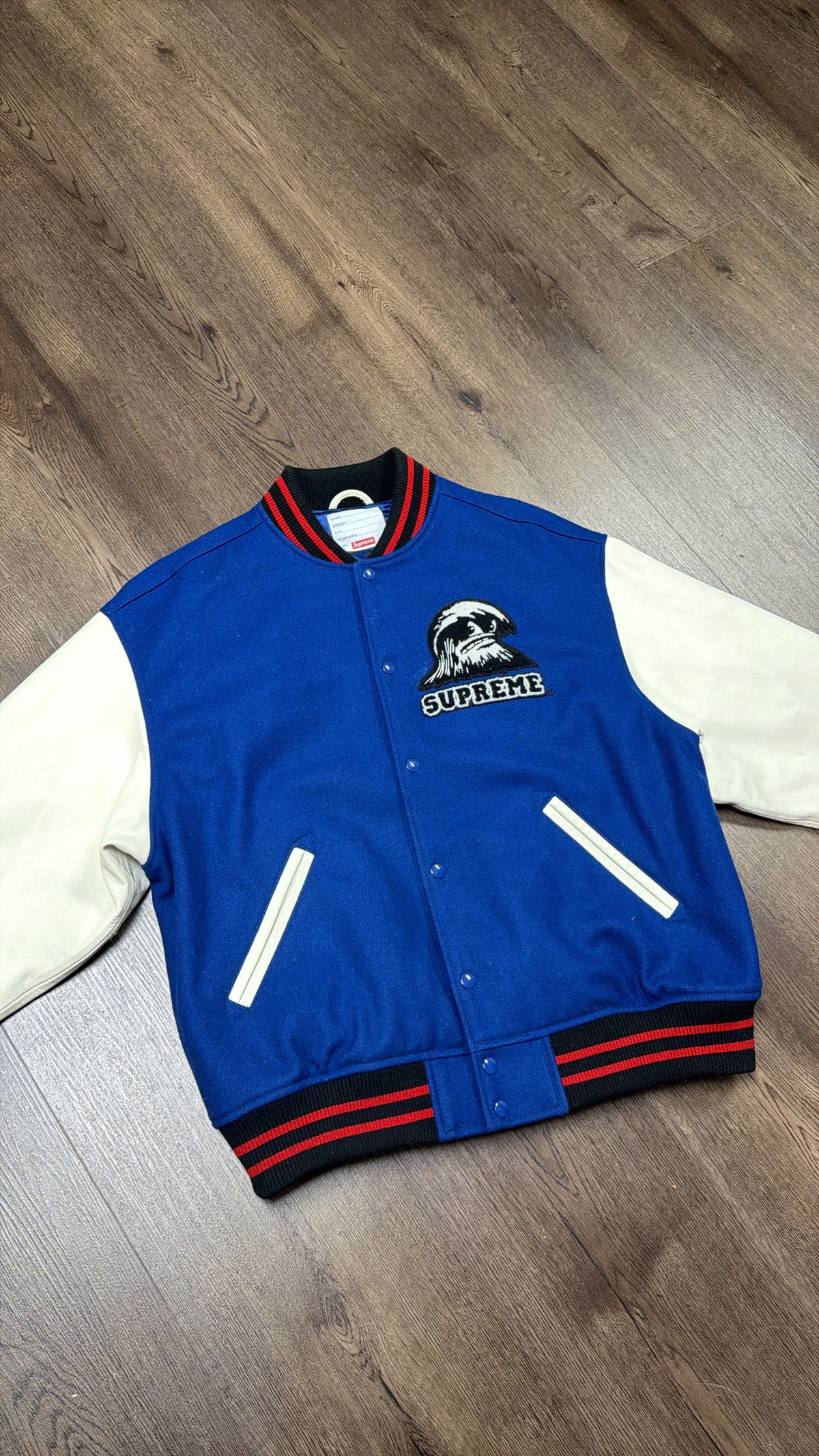 Supreme Blue Wave Varsity Jacket SS24