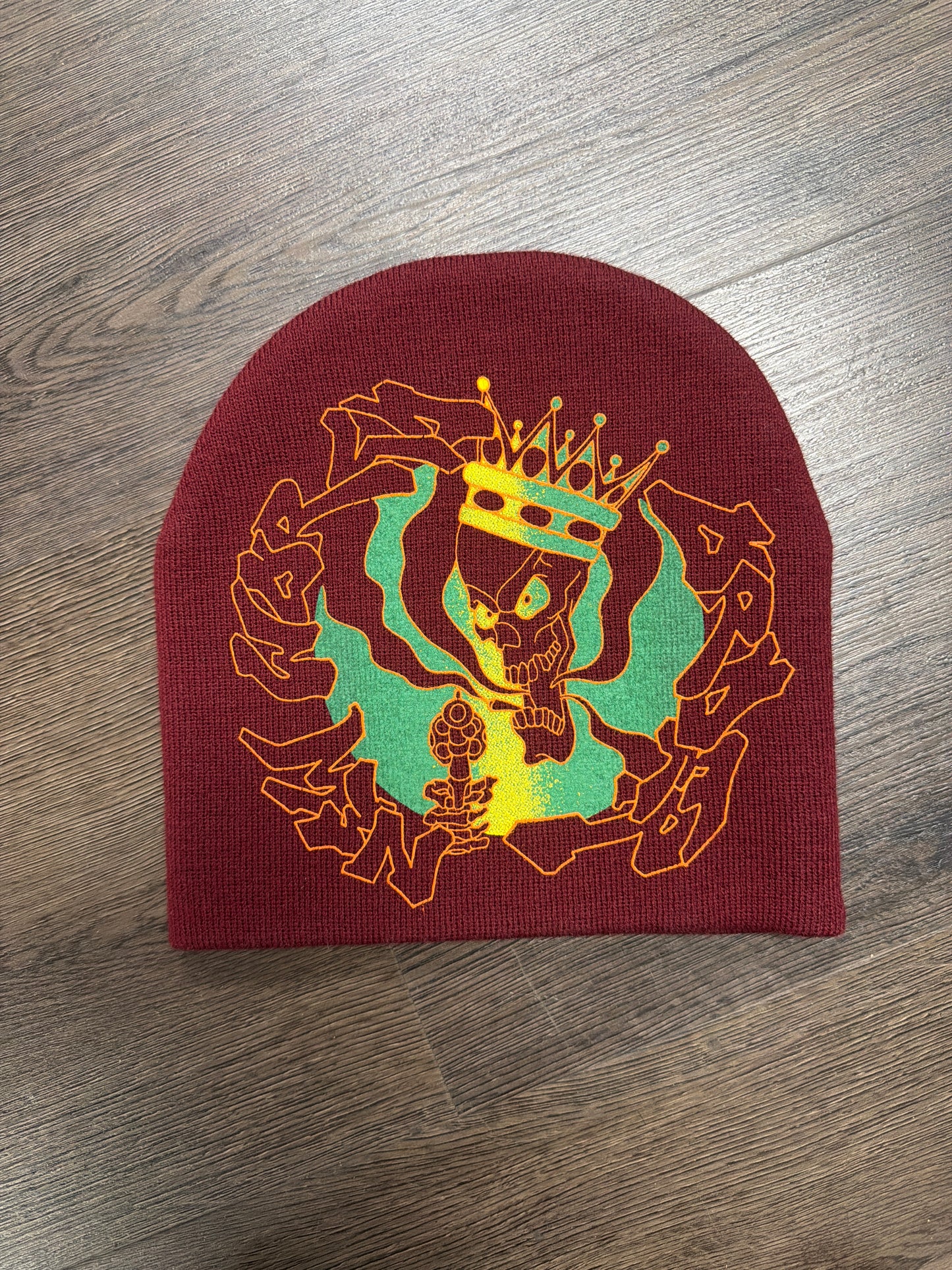 Supreme World Order Burgundy Beanie