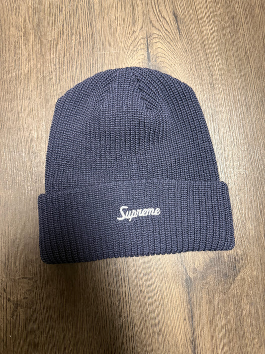 Supreme Navy Loose Gauge Beanie