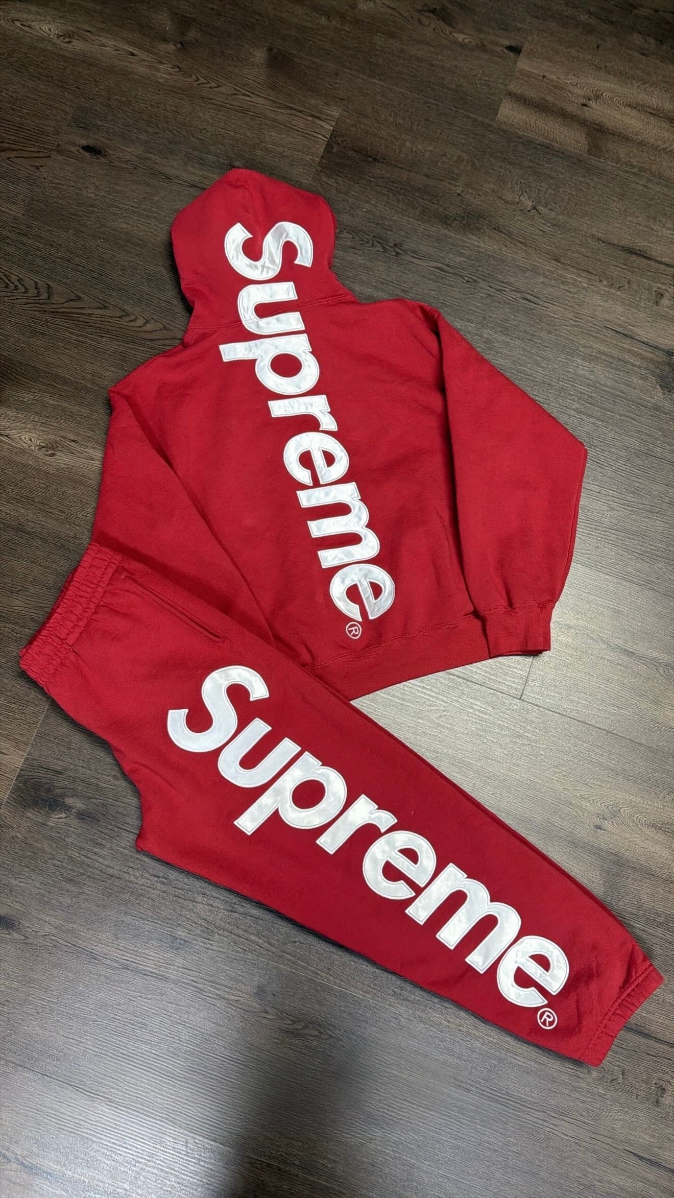 Supreme Red Satin Set