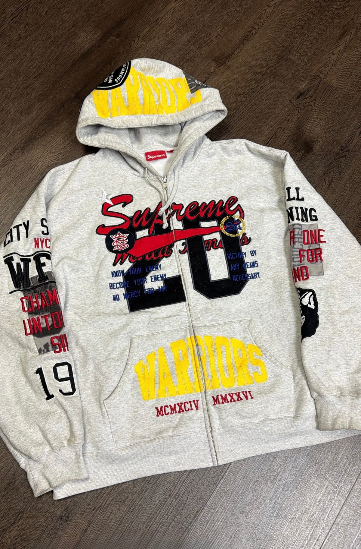Supreme Warriors Applique Grey Zip-Up